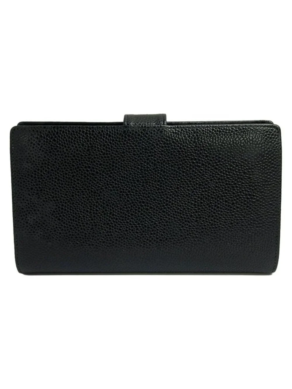 Chanel Wallet Black CC Logo Gold Kiss Lock